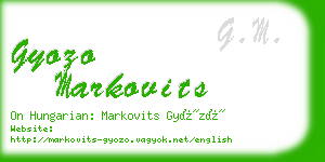 gyozo markovits business card